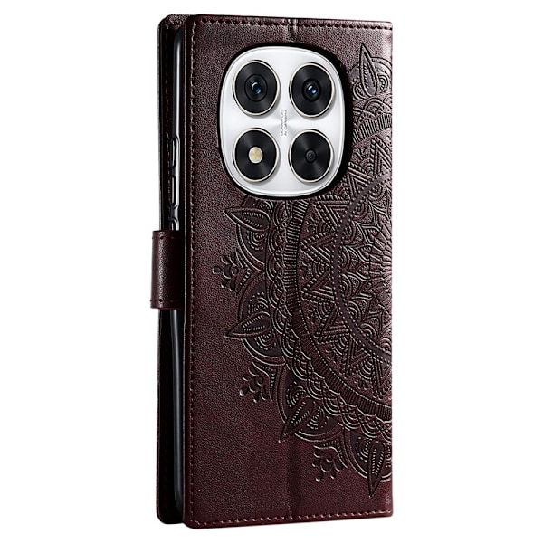 SKALO Xiaomi Redmi Note 14 Pro 5G Mandala Plånboksfodral - Brun Brun
