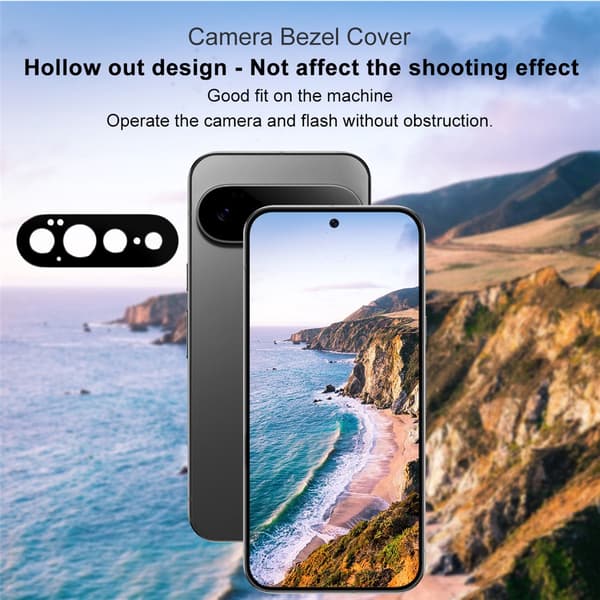 IMAK Kamerabeskyttelse i metal til Google Pixel 11 Pro XL - Sort Black