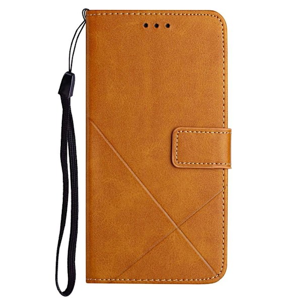 SKALO Xiaomi Redmi Note 12 4G Embossed Plånboksfodral i PU-Läder - Ljusbrun Ljusbrun
