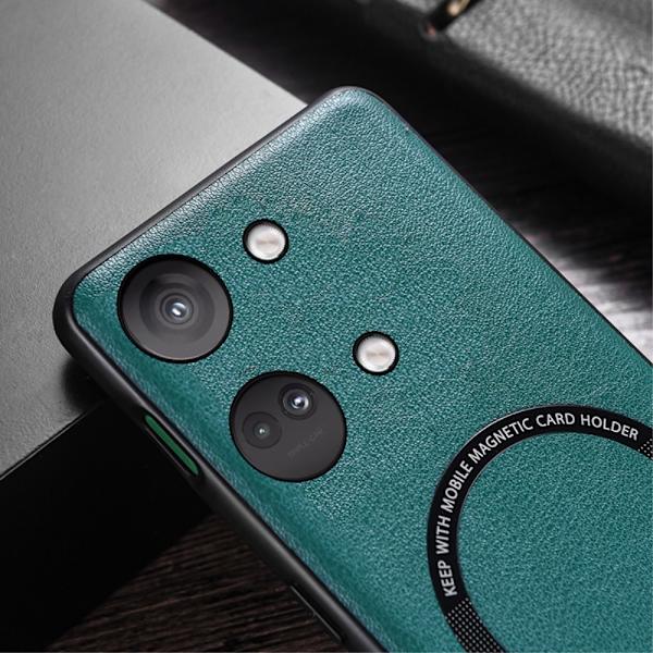 SKALO OnePlus Nord 3 5G / Ace 2V PU-Läder Hybrid Magnetring Skal - Svart Svart