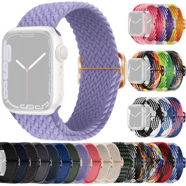 SKALO Punottu -ranneke Apple Watch Series 1-3 38mm - Valitse väri Purple