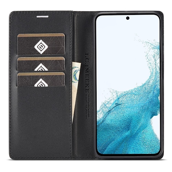SKALO Samsung A56 5G LC.IMEEKE Carbon Fiber Plånboksfodral - Svart Svart