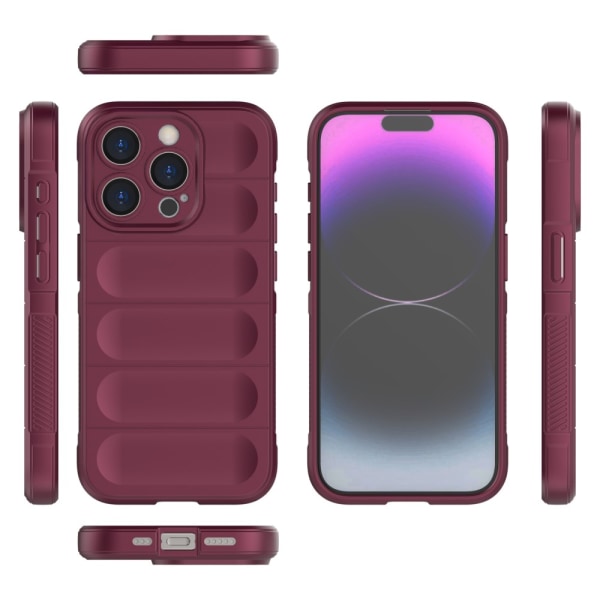 SKALO iPhone 15 Pro Max Rugged Bumpers TPU-suojakuori Wine red