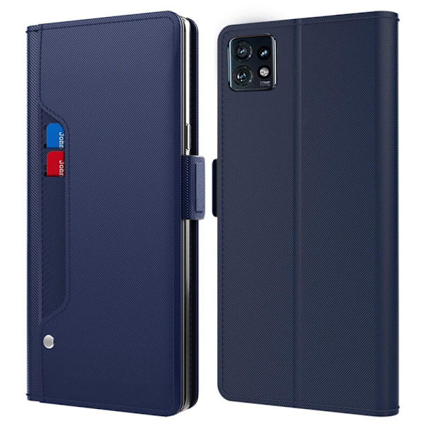 SKALO Motorola Edge 40 Pro 5G Kortinhaltijan peililompakko - Sininen Blue