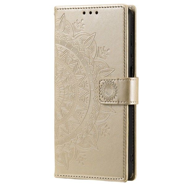 SKALO Samsung A15 4G Mandala Plånboksfodral - Guld Guld