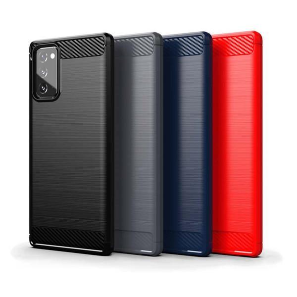 Iskunkestävä Armor Carbon TPU-kotelo Samsung Note 20 - lisää värejä Black