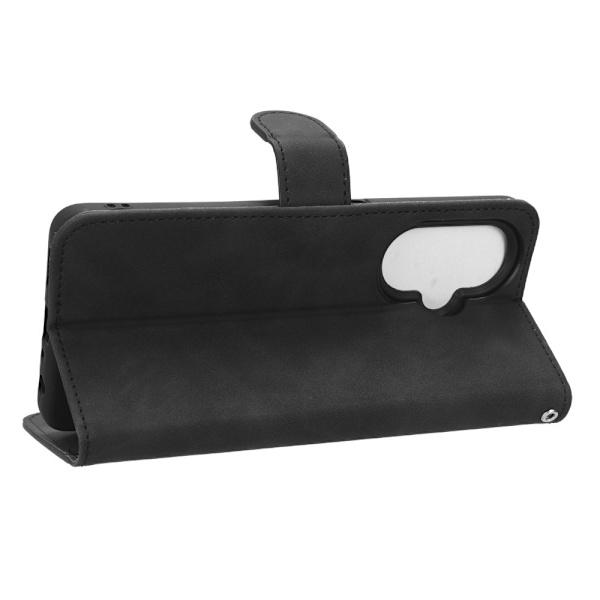SKALO OnePlus Nord CE 3 Lite 5G Matt PU-læderpungetui - Sort Black