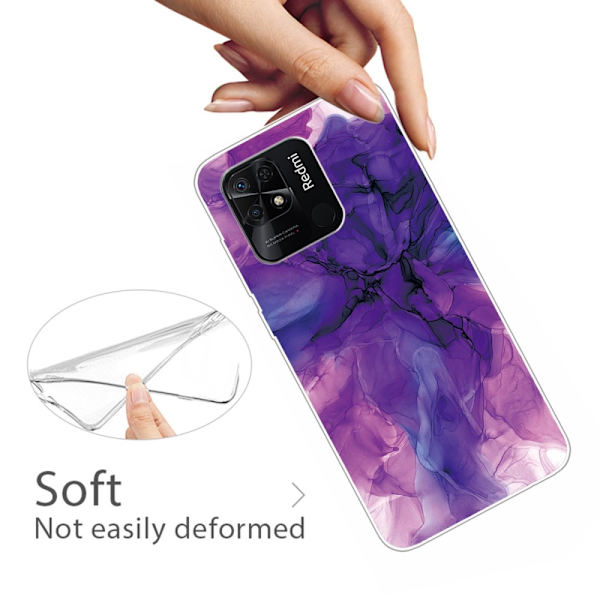 SKALO Xiaomi Redmi 10C Marmor TPU-skal - Motiv 6 multifärg