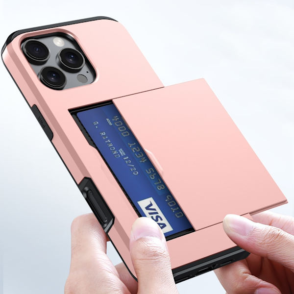 SKALO iPhone 16 Pro Armor Suojakuori korttikotelo - Sininen Blue