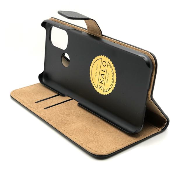 SKALO OnePlus Nord N100 Flip Cover m. Pung i Ægte Læder - Vælg farve Brown