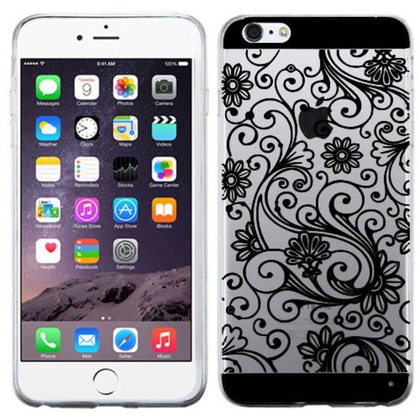 Flower Silicone TPU-kuori iPhone 6 / 6S:lle - enemmän värejä Red