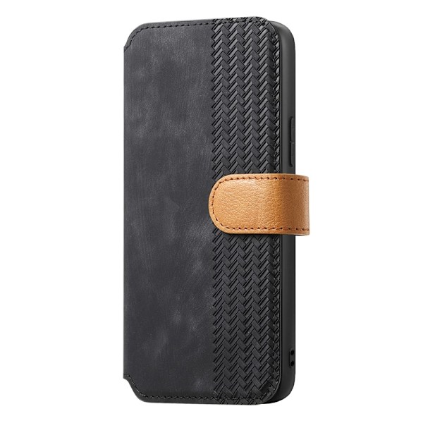 SKALO Samsung A26 5G SW-01 Retro PU-Läder Plånboksfodral - Svart Svart