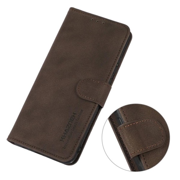 SKALO Asus ROG Phone 7 5G KHAZNEH Lompakkokotelo PU-nahasta - Ruskea Brown