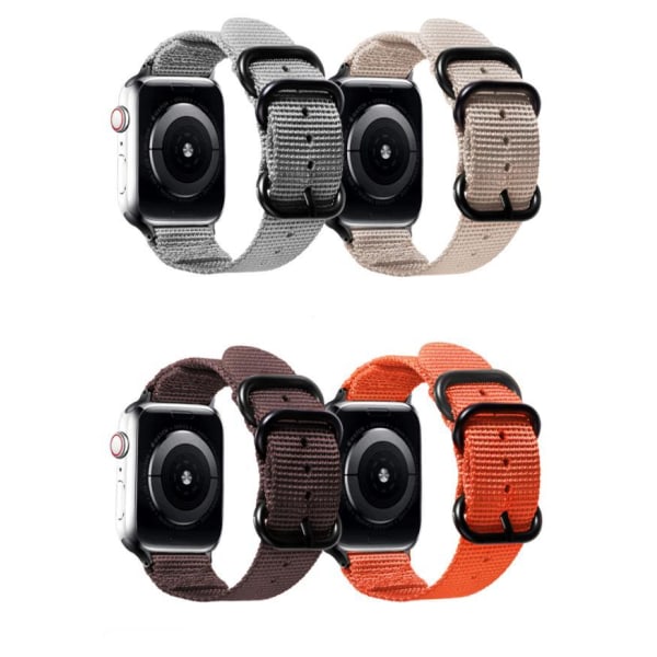 SKALO Nato armbånd i nylon Apple Watch 38/40/41mm - Vælg farve Orange