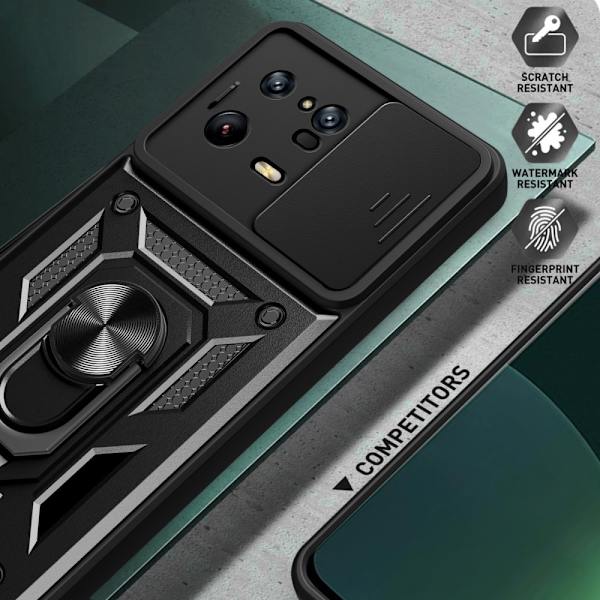 SKALO Xiaomi 13 Pro 5G Armor hybridi metallirengas kameran liukusäädin - - Punainen Red