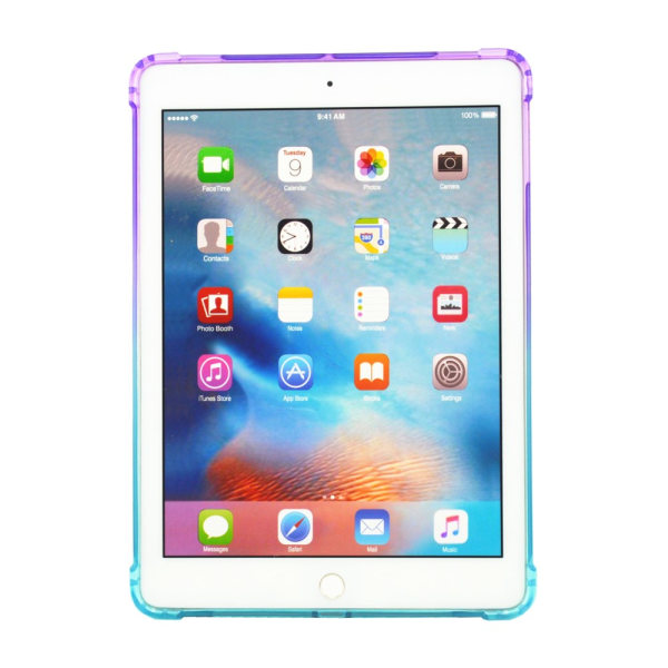 SKALO iPad 10.2 Gradient TPU Cover - Lilla-Turkis Multicolor