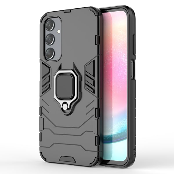 SKALO Samsung A25 5G Armor Hybridi metallirengas kuori - Musta Black