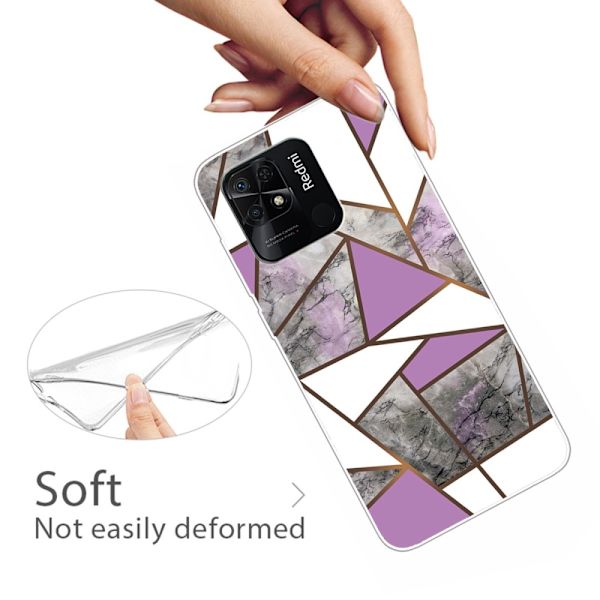 SKALO Xiaomi Redmi 10C Marmor TPU-skal - Motiv 11 multifärg