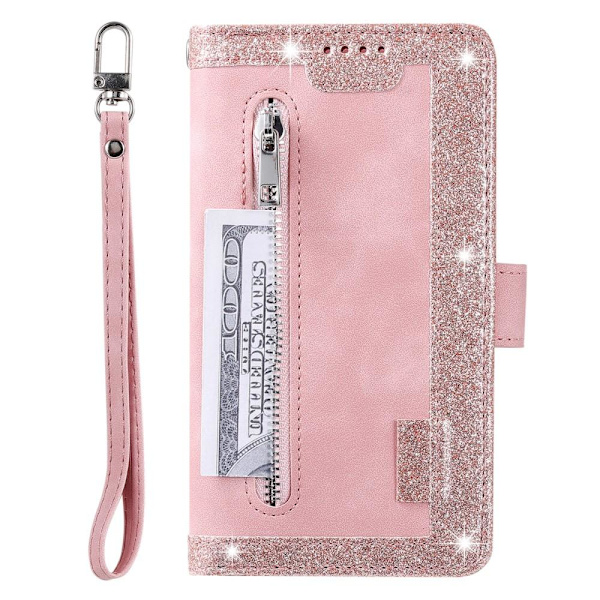 SKALO Samsung A22 5G Big Wallet Mocka Plånboksfodral - Rosa Rosa