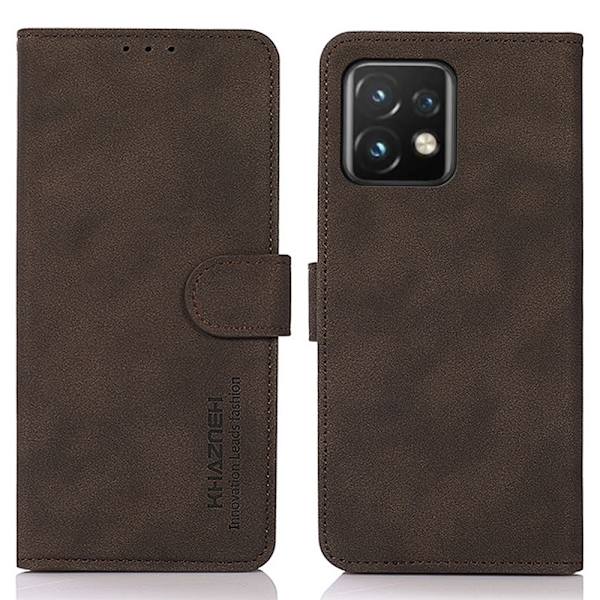 SKALO Motorola Edge 40 Pro 5G KHAZNEH Pungetui i PU-læder - Brun Brown