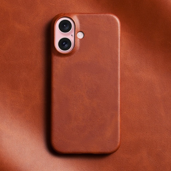 SKALO iPhone 16 PU-læder Cover - Brun Brown
