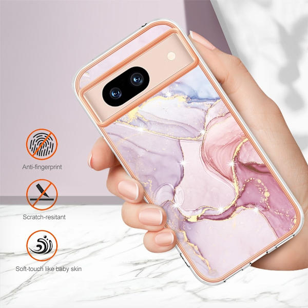 SKALO Google Pixel 8a Marmor TPU-skal - Motiv 3 multifärg