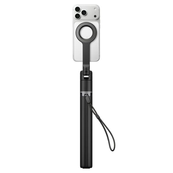 Spigen S582W Selfie stick med stativ MagSafe Bluetooth 1,66m - Sort Black