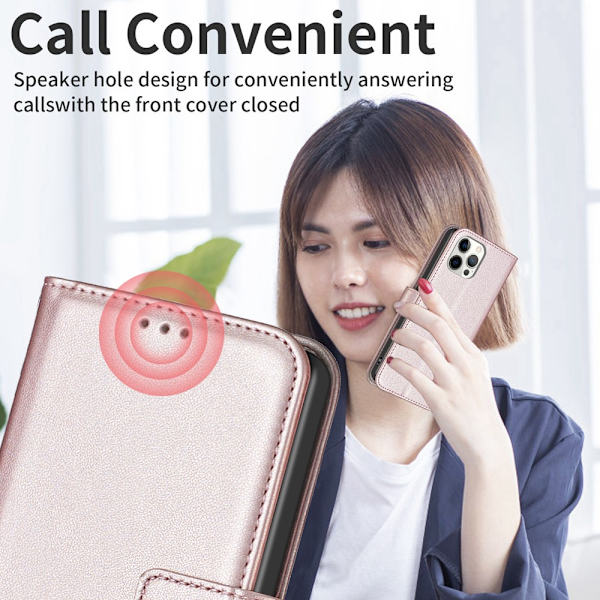 Google Pixel 8 BINFEN COLOR Kohokuvioitu Lompakkokotelo - Ruusukulta Pink gold