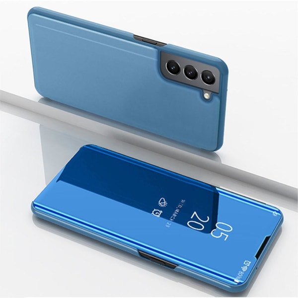 SKALO Samsung S22 Clear View -peilikotelo - sininen Blue
