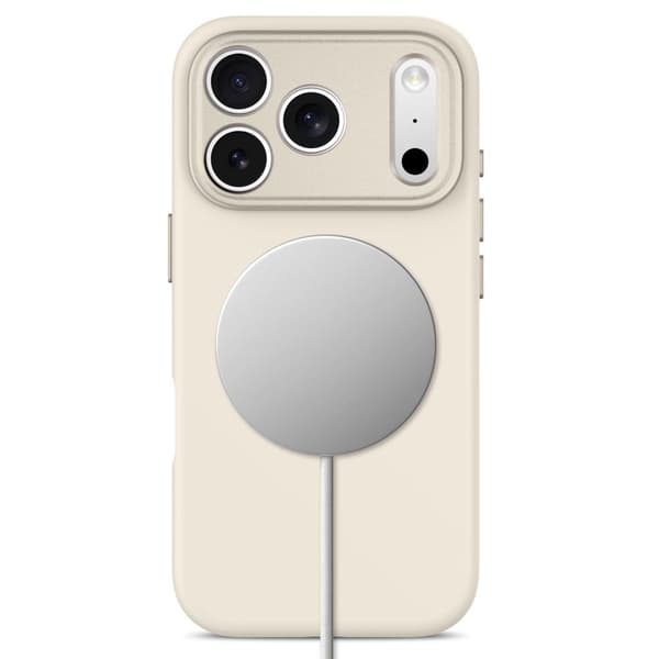 Tech-Protect Uniq MagSafe CC Suojakuori sopii iPhone 18 Pro - Titanium White