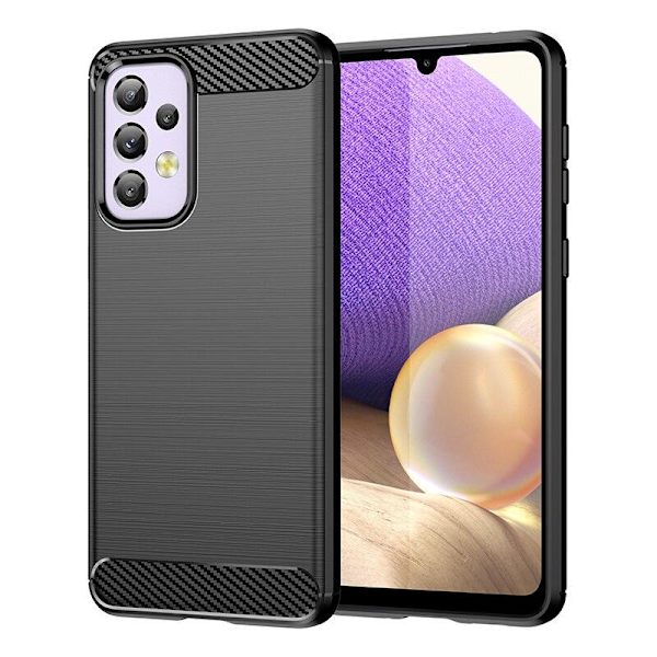 SKALO Samsung A53 5G Armor Carbon Iskunkestävä TPU suojakuori - Valitse väri Black