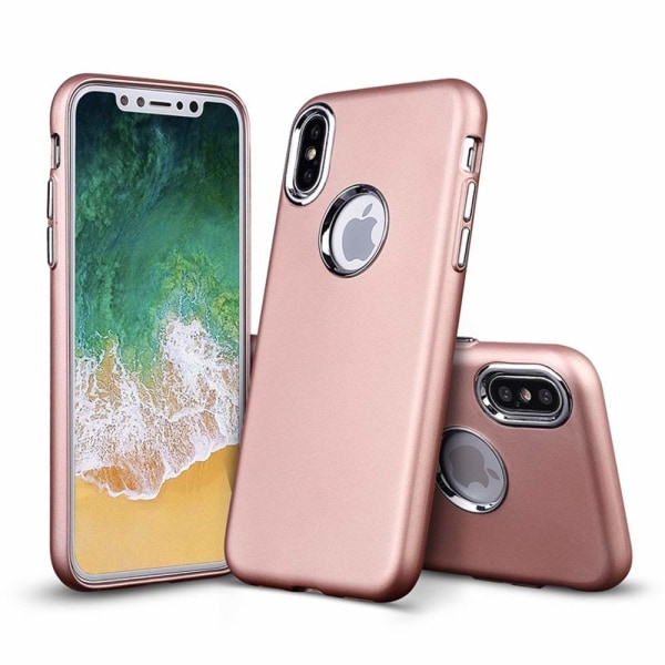 iPhone X/Xs | TPU-Skal Metallknappar Pink