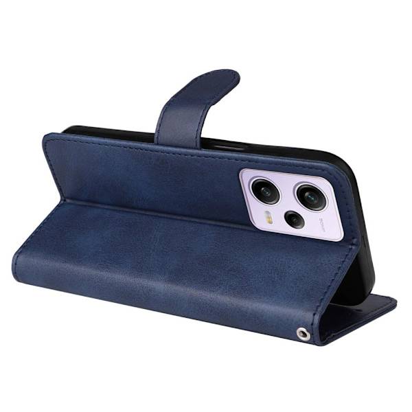 SKALO Xiaomi Redmi Note 12 Pro 5G Flip Cover m. pung i PU-læder - Blå Blue