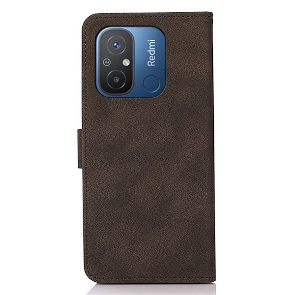 SKALO Xiaomi Redmi 12C 4G KHAZNEH Plånboksfodral i PU-Läder - Brun Brun