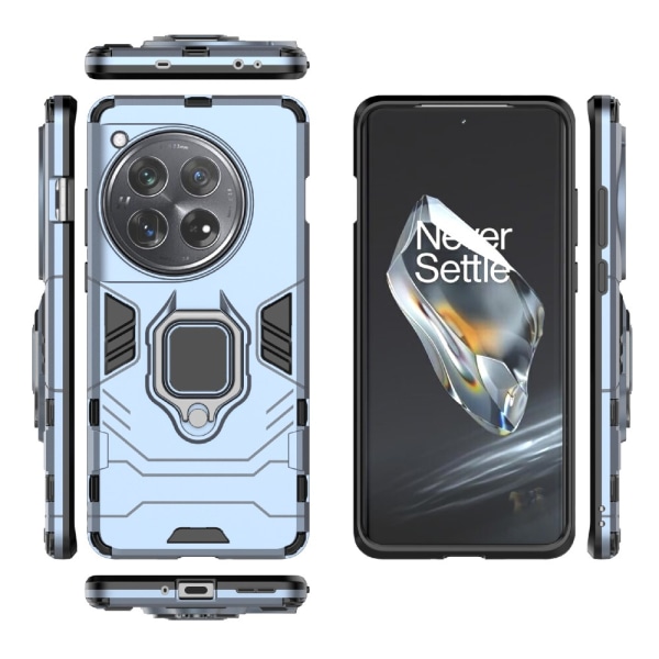 SKALO OnePlus 12 5G Armor Hybrid metal ring cover - Blå Blue