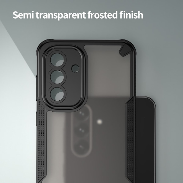 SKALO Samsung A56 5G Armor Hybrid Frosted Skal - Svart Svart