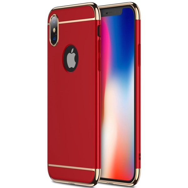 Design skal 3 i 1 guldkant till iPhone X Silver