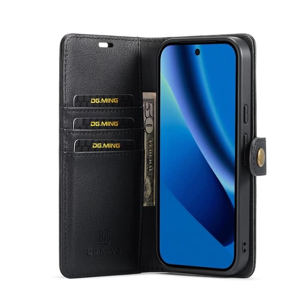 DG MING 2-i-1 Magnet Flip Cover til Google Pixel 10a - Sort Black