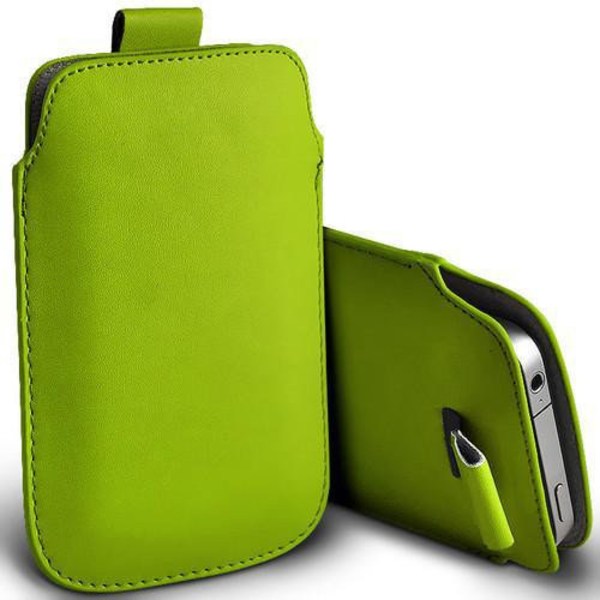 Pull tab / Läderficka - Passar iPhone 5/5S/5C/SE Black