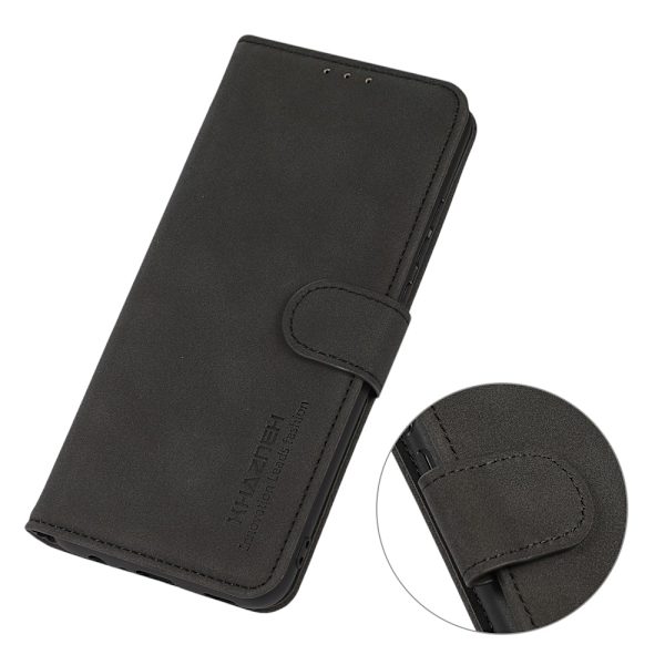 SKALO Motorola Moto G14 KHAZNEH Pungetui i PU-læder - Sort Black