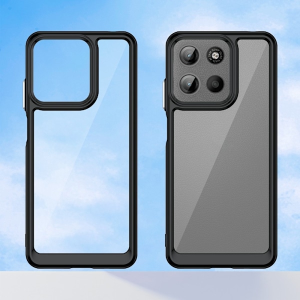 SKALO Motorola Moto G15 4G Color Bumper Suojakuori - Musta Black