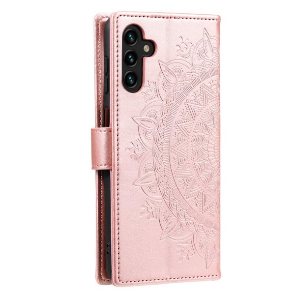 SKALO Samsung A13 5G Mandala Flip Cover - Rosa guld Pink gold