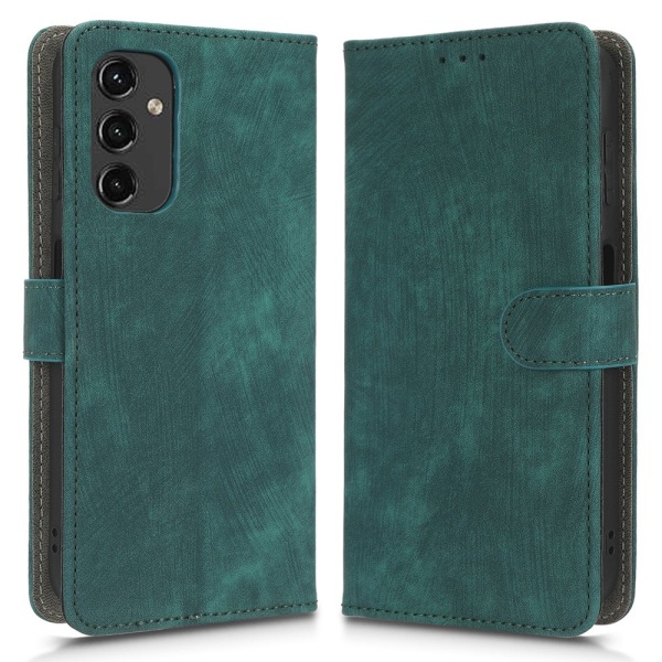 SKALO Samsung A14 4G/5G Plånboksfodral i PU-Läder - Grön Grön