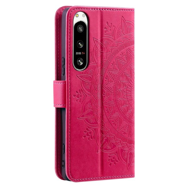 SKALO Sony Xperia 5 IV 5G Mandala Flip Cover - Cerise Cerise