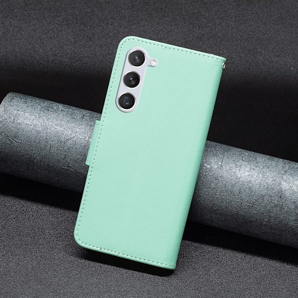 SKALO Samsung S24 Litchi Lompakkokotelo - Turkoosi Turquoise