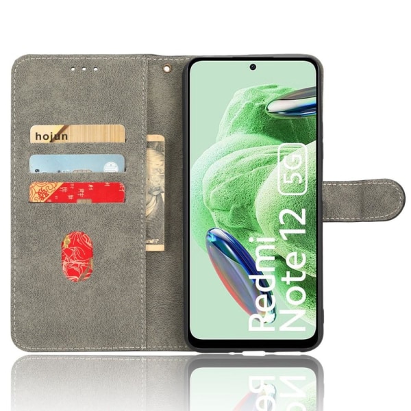SKALO Xiaomi Redmi Note 12 5G Lompakkokotelo PU-nahkaa - Violetti Purple