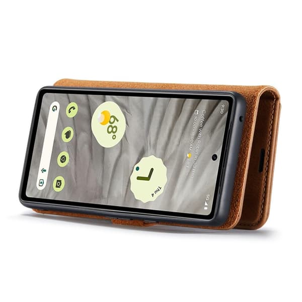 DG MING Google Pixel 7a 2-i-1 Magnet Pungetui - Brun Brown