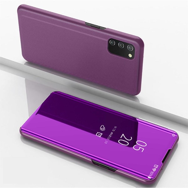 SKALO Samsung A02s / A03s kirkas peilikotelo - violetti Purple