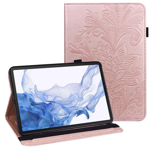 SKALO Samsung Tab S8 Mandala Flip Cover - Rosa guld Pink gold
