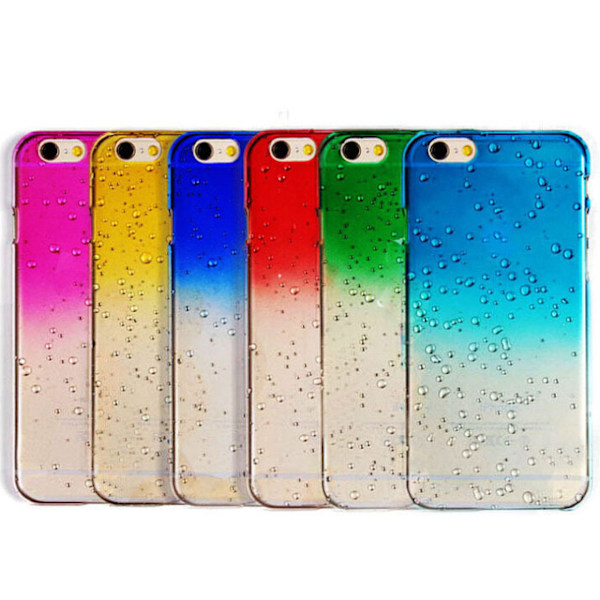 Gradient skal till iPhone 6/6S med vattendroppar - fler färger Gul